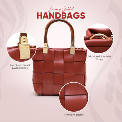 LUXURY SATCHEL MAROON