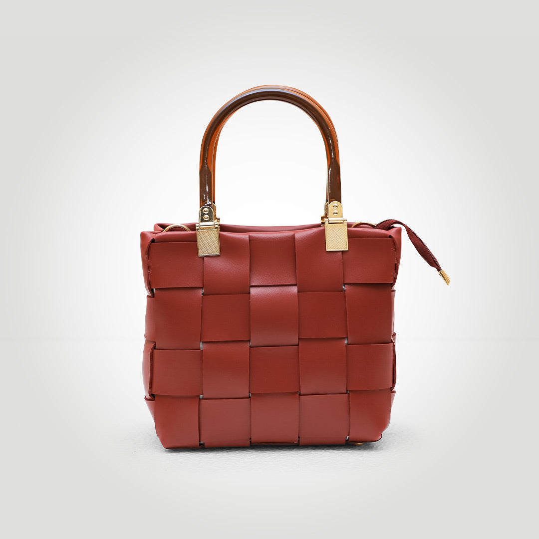 LUXURY SATCHEL MAROON