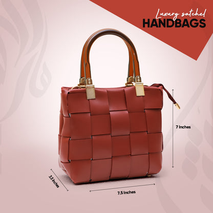 LUXURY SATCHEL MAROON